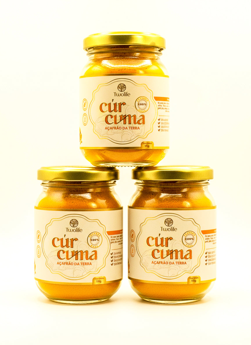 Cúrcuma premium 100% pura com laudo de pureza