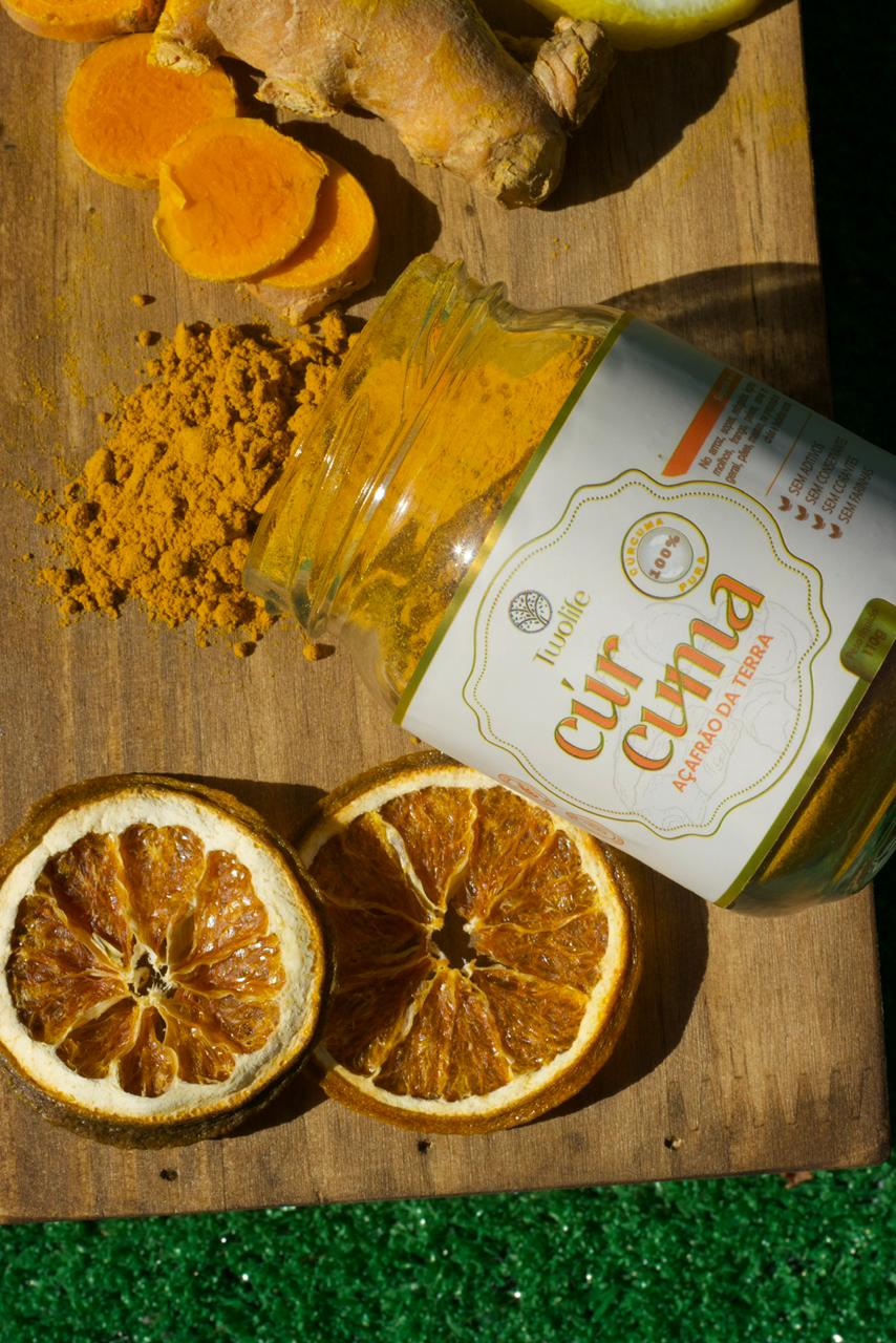 Cúrcuma premium 100% pura com laudo de pureza