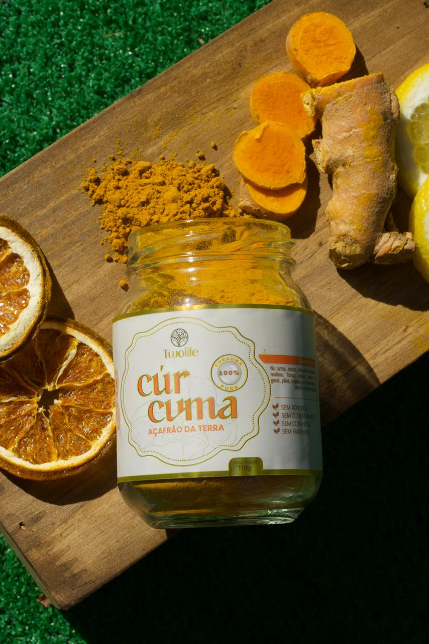 Cúrcuma premium 100% pura com laudo de pureza